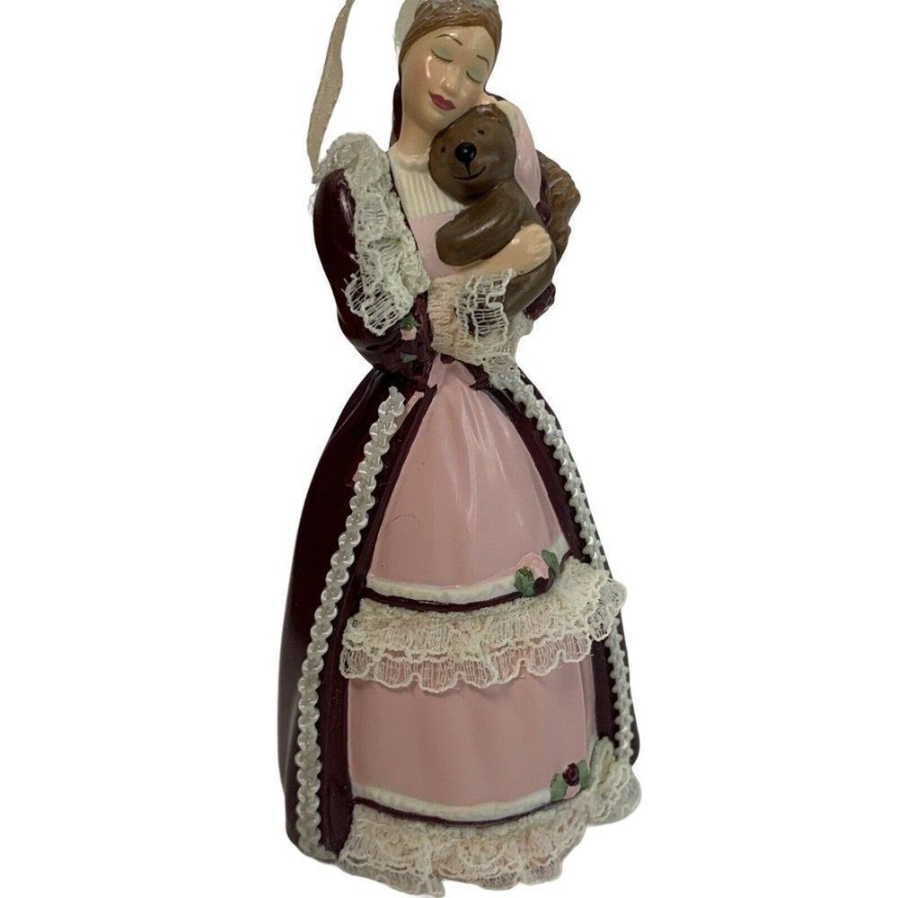 Hallmark Keepsake Christmas 2001 Ornament 0098 Victorian Barbie & Cedric Bear